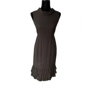 Marc Jacobs black silk blend tiered midi dress